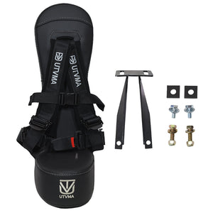 Polaris RZR 1000 front bump seat by UTV Mountain Accessories with mounting bracket for 2024-2025 off-road vehicles.