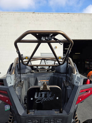 UTV Speed Polaris RZR Pro R spare tire carrier with shocks