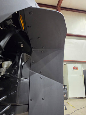 Trail Armor RZR Pro XP mud flap fender extensions, close-up