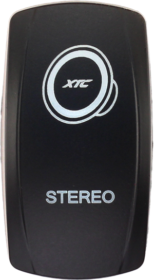 Stereo rocker switch cover designed for Contura V, XTC, sPod, and Daystar switch bodies – rocker only, no switch included