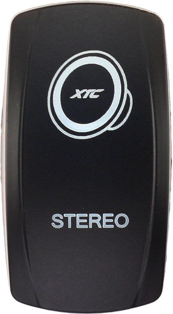 Stereo rocker switch cover designed for Contura V, XTC, sPod, and Daystar switch bodies – rocker only, no switch included