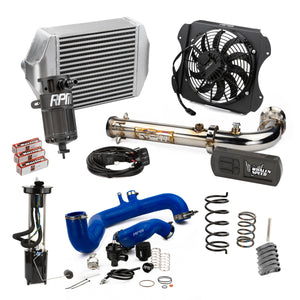 RPM 2020-2022 Can-Am X3 220HP kit with blue tubes and polished intercooler