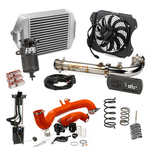 RPM 2020-2022 Can-Am X3 220HP kit with orange tubes and polished intercooler