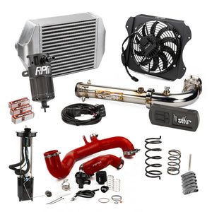 RPM 2020-2022 Can-Am X3 220HP kit with red tubes and polished intercooler