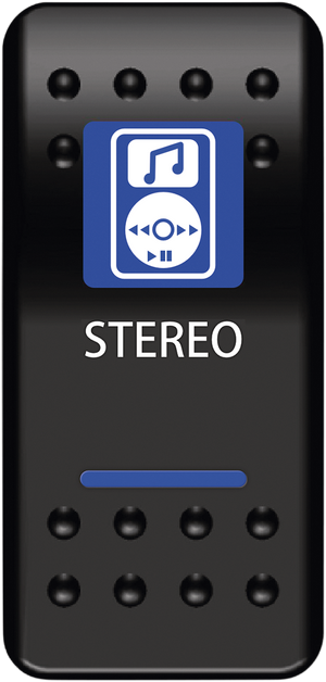MOOSE OFFROAD Rocker Switch - Stereo STR-PWR