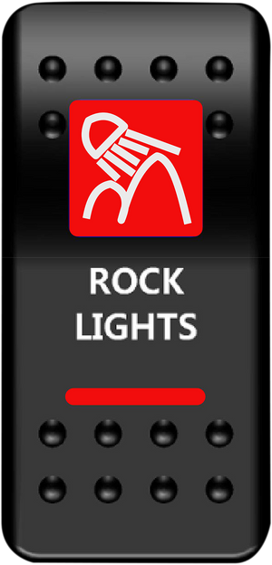 MOOSE OFFROAD Rocker Switch - Rock Lights - Red RCK-PWR-R