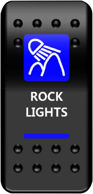 MOOSE OFFROAD Rocker Switch - Rock Lights - Blue RCK-PWR