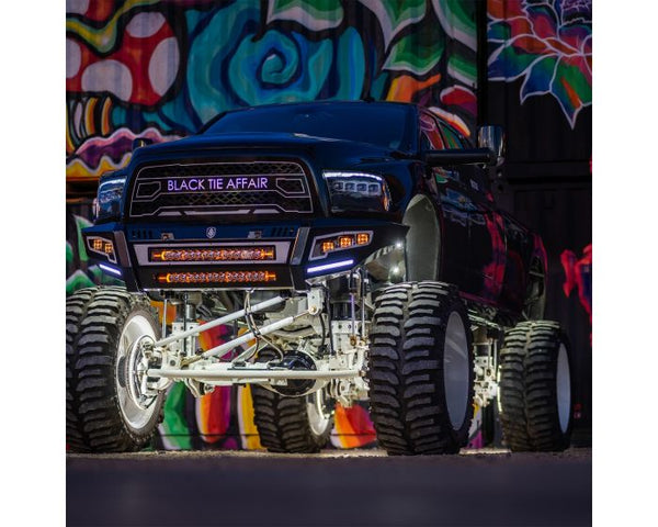 Rigid 10" Radiance+ RGBW LED Light Bar with 8-color backlight, waterproof housing, and spot-drive optics for off-road performance