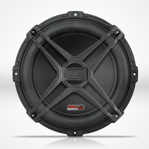 SSV Works V10 grille cover shown mounted on a V10 10-inch subwoofer for reference; subwoofer sold separately