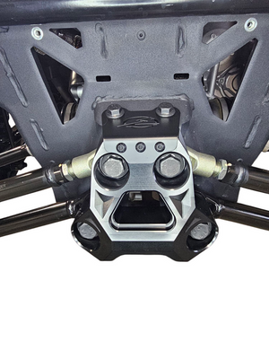 2024+ Can-Am Maverick R Billet Radius Rod Plate – Black - Dunes 2 Dezert SXS
