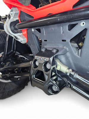 2024+ Can-Am Maverick R Billet Radius Rod Plate – Black - Dunes 2 Dezert SXS