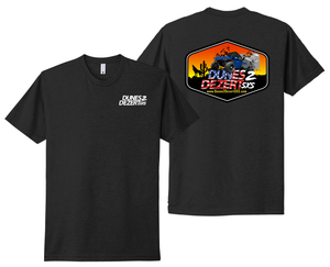 D2D Black T-Shirt Next Level Premium Tee - Dunes 2 Dezert SXS