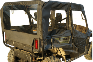 SEIZMIK Soft Doors - Middle/Rear Windows - Black - Honda Pioneer 1000 51-20983