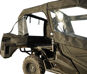 SEIZMIK Soft Doors - Middle/Rear Windows - Black - Honda Pioneer 1000 51-20983