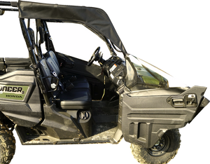 SEIZMIK Soft Doors - Middle/Rear Windows - Black - Honda Pioneer 1000 51-20983