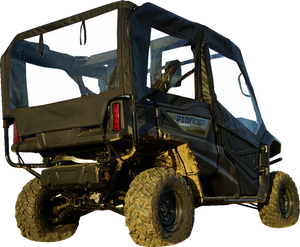 SEIZMIK Soft Doors - Middle/Rear Windows - Black - Honda Pioneer 1000 51-20983