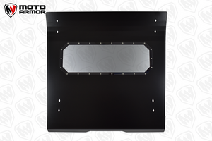 Black aluminum roof with sunroof and rear spoiler for Polaris RZR PRO XP 2 and Turbo R 2 seat UTV, includes hardware and low-profile fit