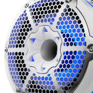 DS18 Tower Speakers Towers Speakers 10in 1in Driver 300 Watts RMS w/ RGB LED Lights White