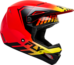 Kinetic Menace Helmet Red/Black/Yellow Sm