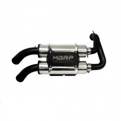 MBRP Polaris RZR 900 Dual Stacked Slip-On Exhaust, T304 stainless steel, Performance Series, aggressive sound
