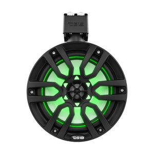 DS18 Marine And Powersports Towers 8in 125 Watts RMS RGB LED Lights Red