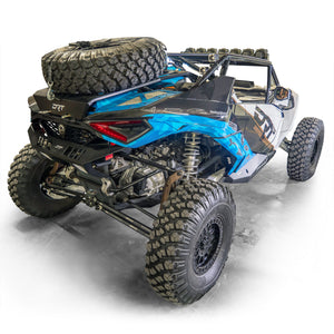 DRT Motorsports Can-Am Maverick R Rock Sliders with black finish, steel build, and anodized aluminum contrast panels for protection