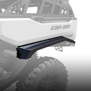 DRT Defender HD11 aluminum fenders with laser-cut logo and clear anodized contrast plate