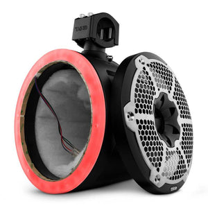 DS18 Marine And Powersports Towers Speakers Not Included 10in RGB LED Lights Black