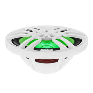 DS18 NXL Series Coaxial Marine Speaker w/ RGB Lights 6x9in 2-Way 125 Watts RMS 4 ohm White