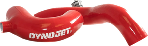 Dynojet Maverick X3 RR boost tube detail showing reinforced silicone construction