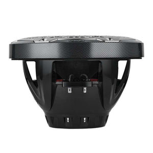 DS18 Hybrid Marine Speakers w/ Driver And RGB LED 10in 2-Way 450 Watts RMS 4 ohm Crbn Fiber w/ Cover