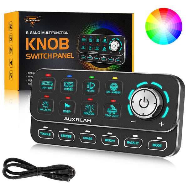 Auxbeam KS-80 RGB Switch Panel 120A - Dunes 2 Dezert SXS