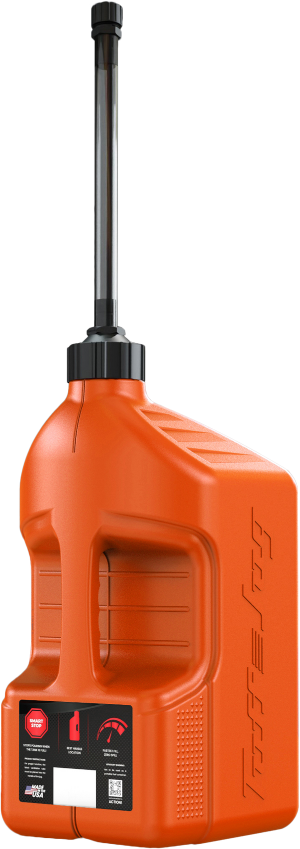 Utility Container Orange W/ Autostop Spout 5 Gal