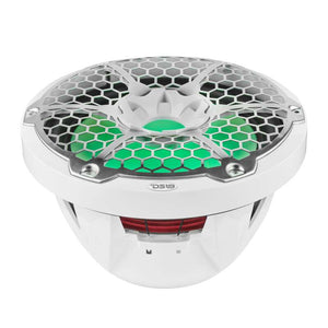 DS18 Marine Subwoofer w/ RGB Lights 12in 350 Watts RMS 4 ohm SVC White