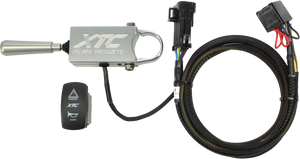 Can-Am Defender self-canceling turn signal system with billet lever, LED lights, and plug-in harness for factory rear brake lights