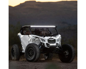 Rigid SR-Series 40-inch off-road LED light bar with broad spot beam, no backlight, alloy housing, and stainless steel bracket included