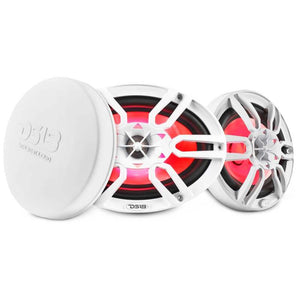 DS18 NXL Series Coaxial Marine Speaker w/ RGB Lights 6x9in 2-Way 125 Watts RMS 4 ohm White