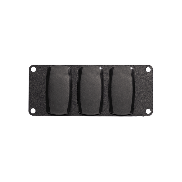 PCI block off plate adapts intercom cutouts for Rocker Intercoms and includes 3 switch plugs for clean mounting and customization.