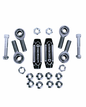 Geiser X3 rear sway bar links machined faces detail view