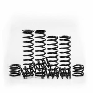 ZBROZ Stage 1 Dual Rate Spring Kit on Honda Talon 1000X-4, showing increased ride height, spring coils, and improved suspension control.