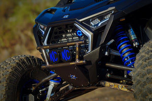 Polaris RZR Pro R Geiser double row bumper light bracket detail