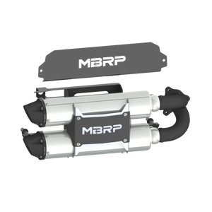 MBRP Polaris RZR Pro XP/Turbo R Dual Slip-On Exhaust, T304 stainless steel, Performance Series, aggressive sound