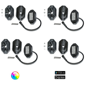 5150 Whips 187 Style Rock Lights w/ Control Harness - Dunes 2 Dezert SXS