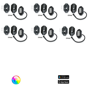 5150 Whips 187 Style Rock Lights w/ Control Harness - Dunes 2 Dezert SXS