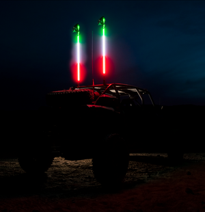 5150 Whips Red, White, & Green Hyper Whip - Dunes 2 Dezert SXS