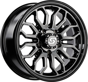 Onyx Wheel 12x7 4/110 +10mm Blk/Machined