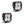 Baja Designs Squadron 2.0 Sport LED Light Pair - Dunes 2 Dezert SXS