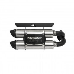 MBRP Polaris RZR XP 1000 & RS1 Dual Stacked Slip-On Exhaust, T304 stainless steel, Performance Series, aggressive sound