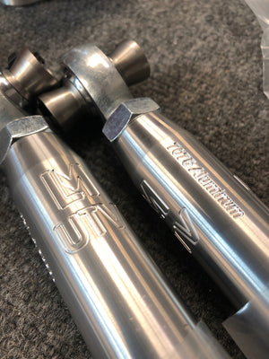 LM UTV Can-Am Maverick X3 Tie Rods 72" Heim fitted to the machine, steering view