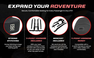 RZR 4 PRO Rear Bump Seat w/ Harness (2025+) - Dunes 2 Dezert SXS